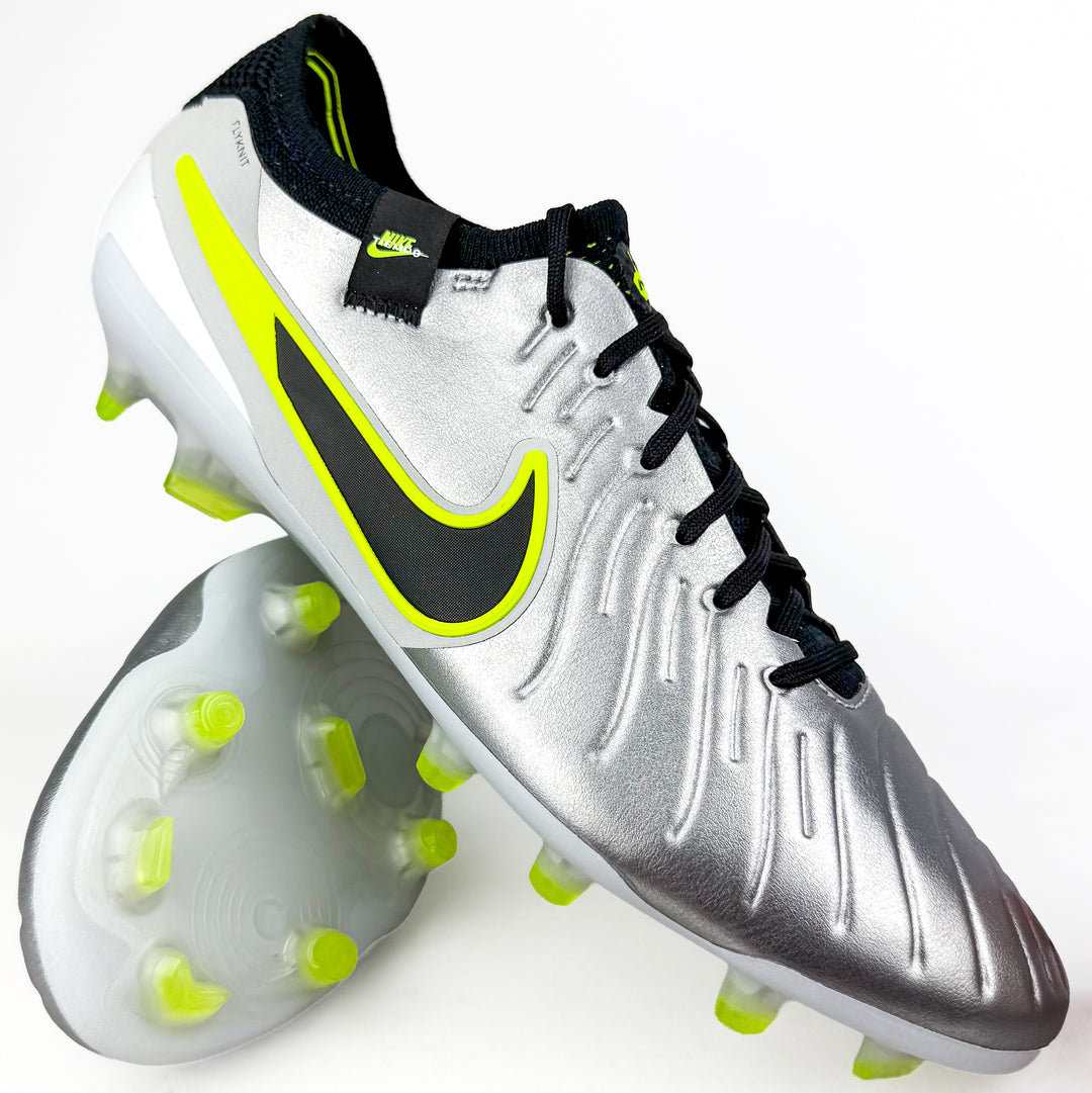 Nike Tiempo Legend 10 Elite FG  - Metallic Silver/Black/Volt *Brand New*