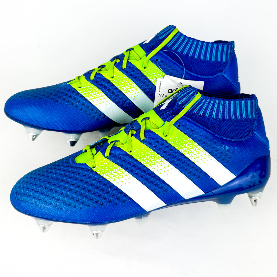 Adidas Ace 16.1 Primeknit SG - Shock Blue/Semi Solar Slime/White *Player-Issued*