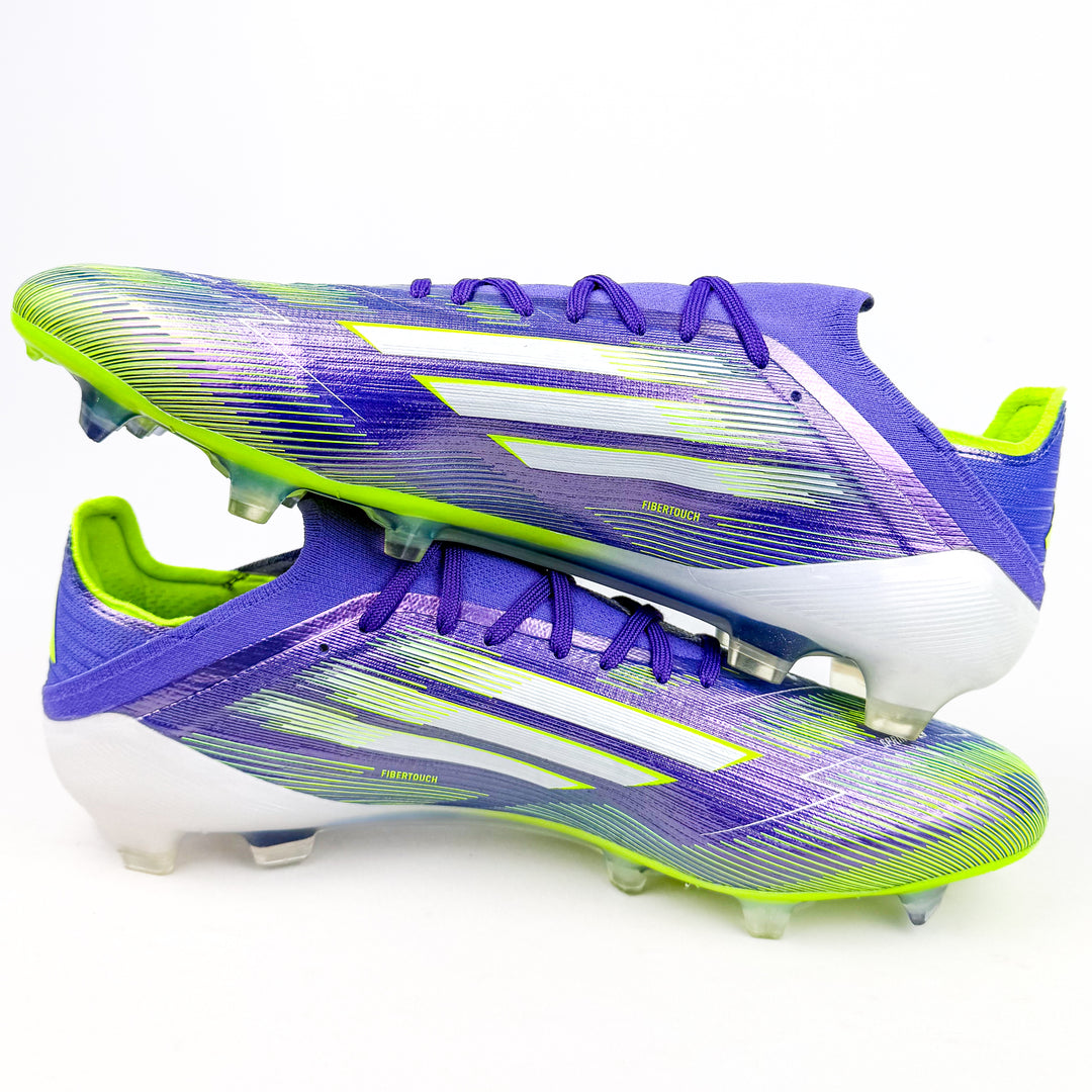 Adidas F50 Elite FG - Purple Rush/White/Lucid Lemon *Laced Mod*
