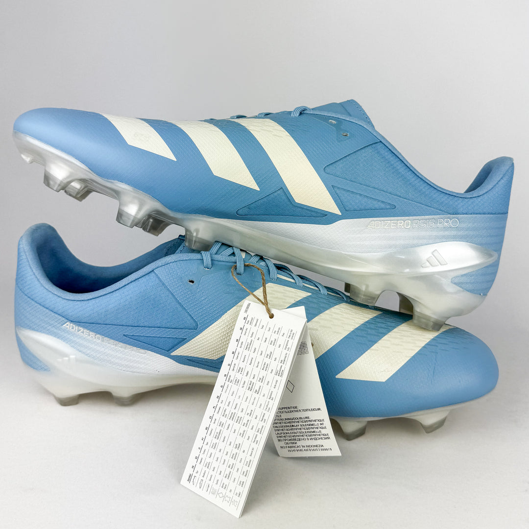 Adidas Adizero RS15 Pro FG - Team Light Blue/Zero Metallic/Matte Silver *Brand New*