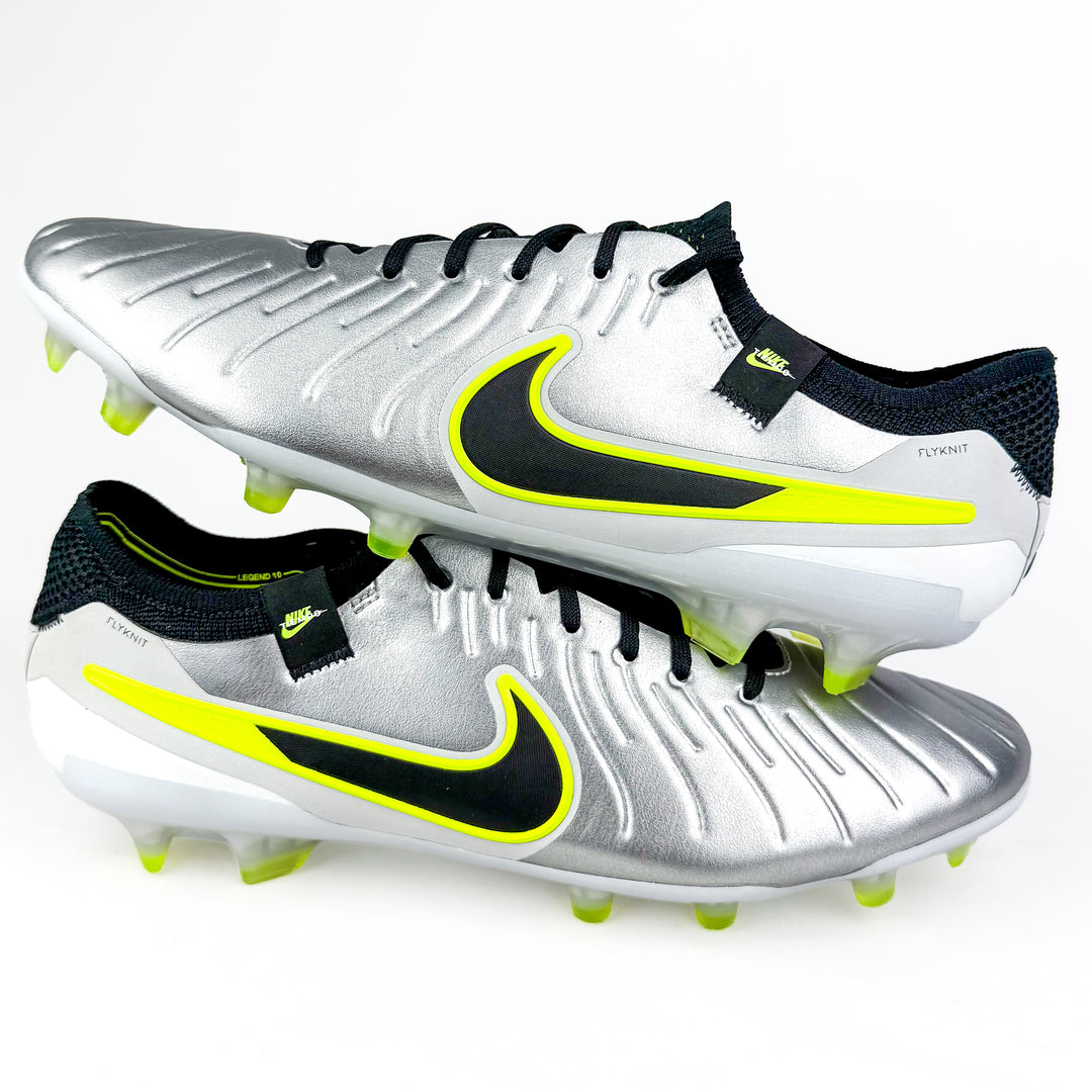 Nike Tiempo Legend 10 Elite FG  - Metallic Silver/Black/Volt *Brand New*
