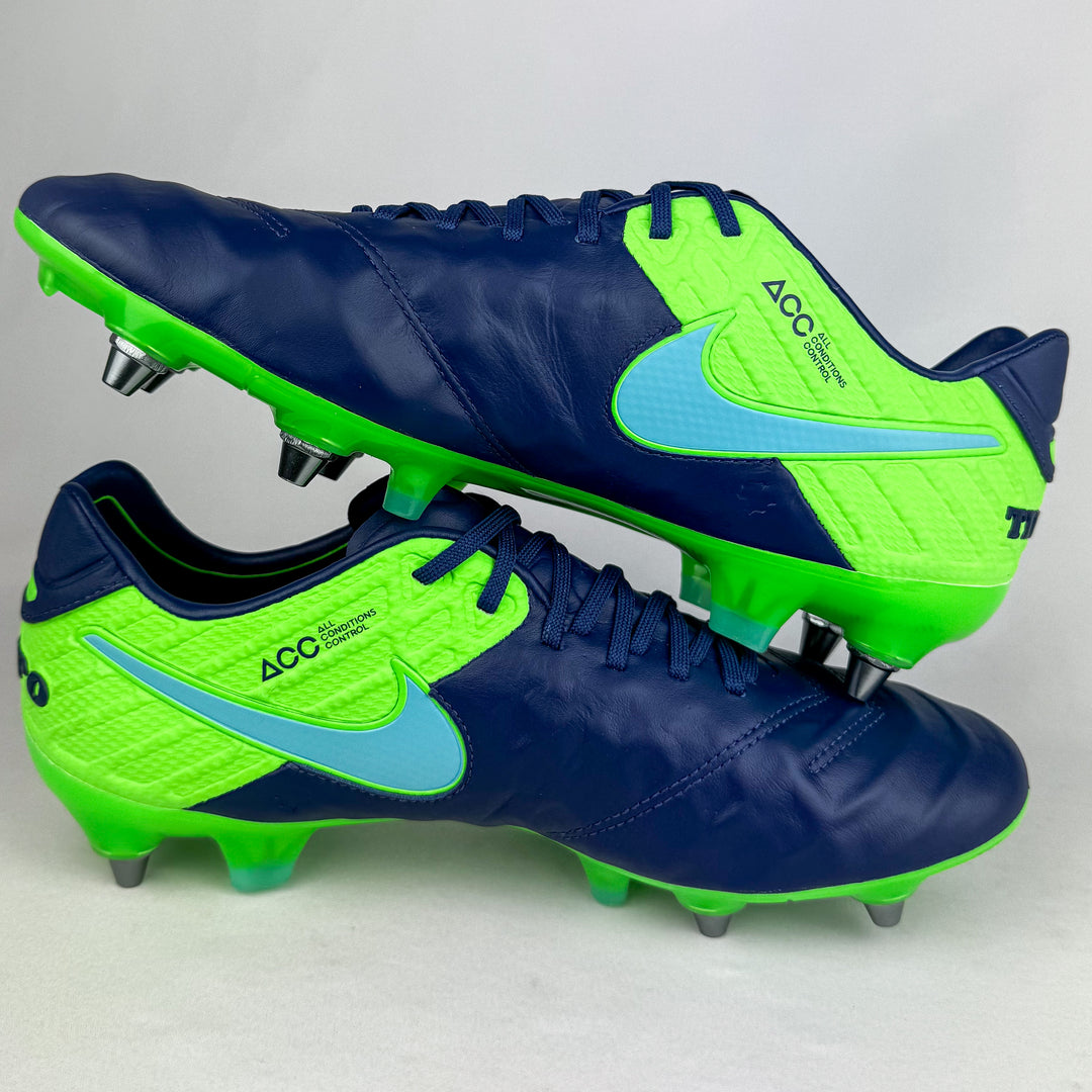 Nike Tiempo Legend VI Elite SG-Pro - Coastal Blue/Polarized Blue/Rage Green *Brand New*