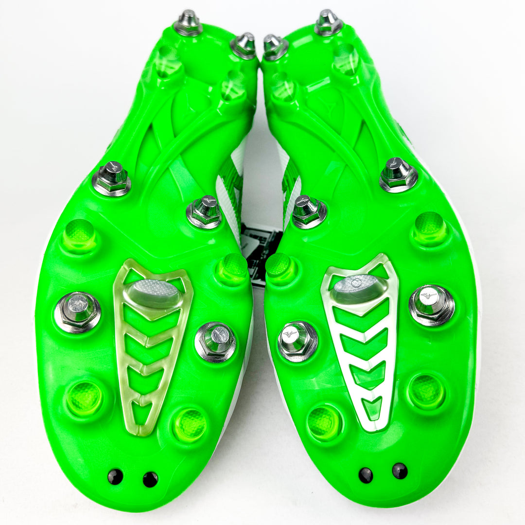 Mizuno Morelia Neo IV Beta Elite SG - Made in Japan - White/Neon Green/Cool Grey *In Box*