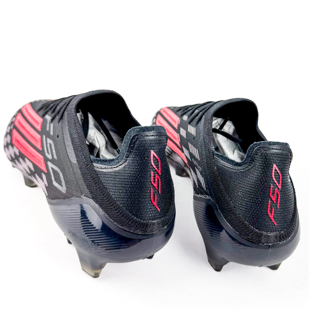 Adidas F50 Elite FG - Core Black/Lucid Red/Silver Metallic *Laced Mod*