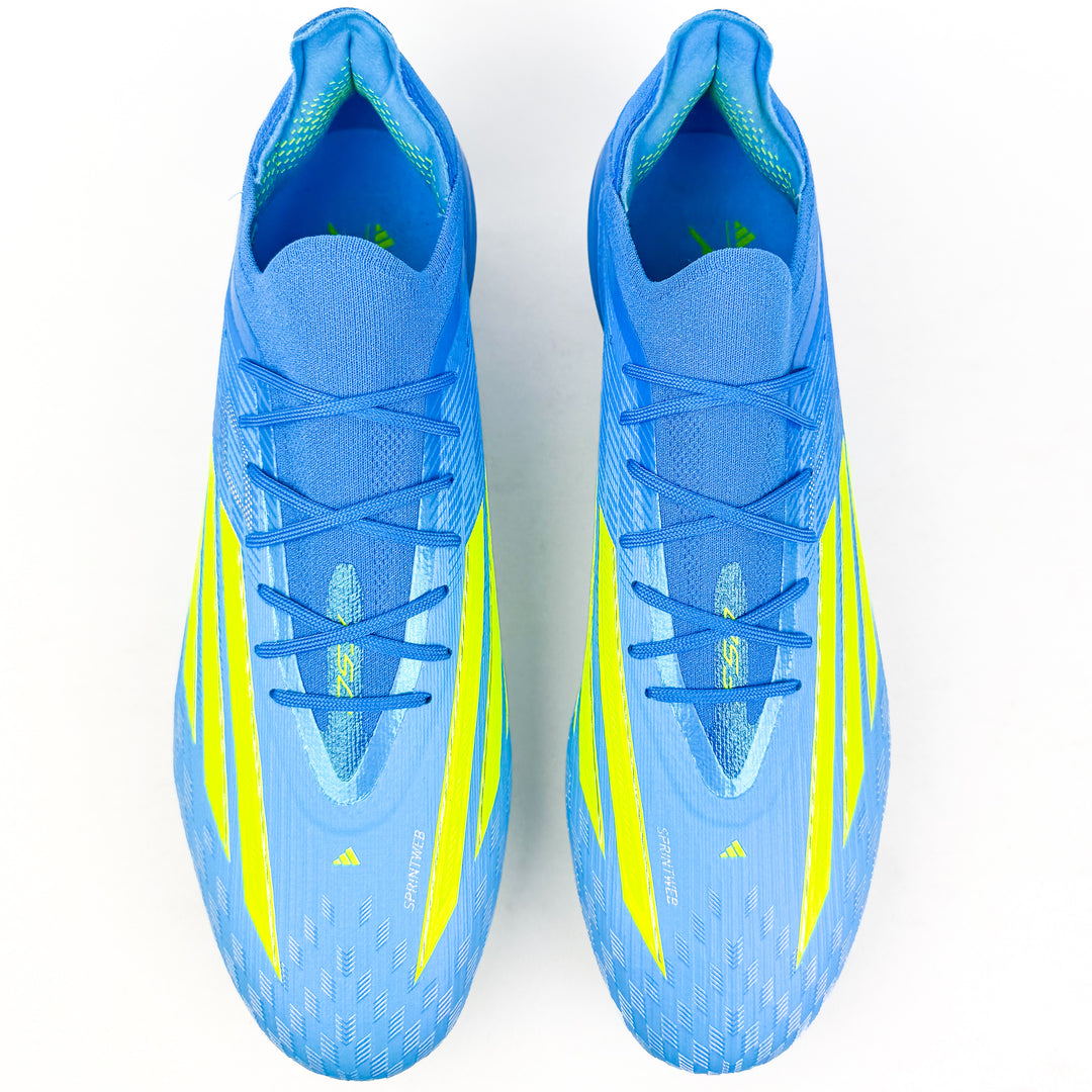 Adidas F50 Elite FG - Lucid Ray Blue/Team Solar Yellow/Lucid Aquamarine *Laced Mod*