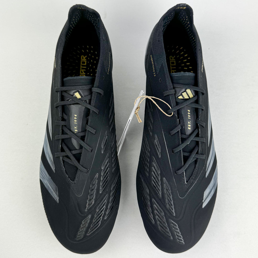 Adidas Predator Elite FG - Core Black/Gold Metallic/Carbon *Brand New*