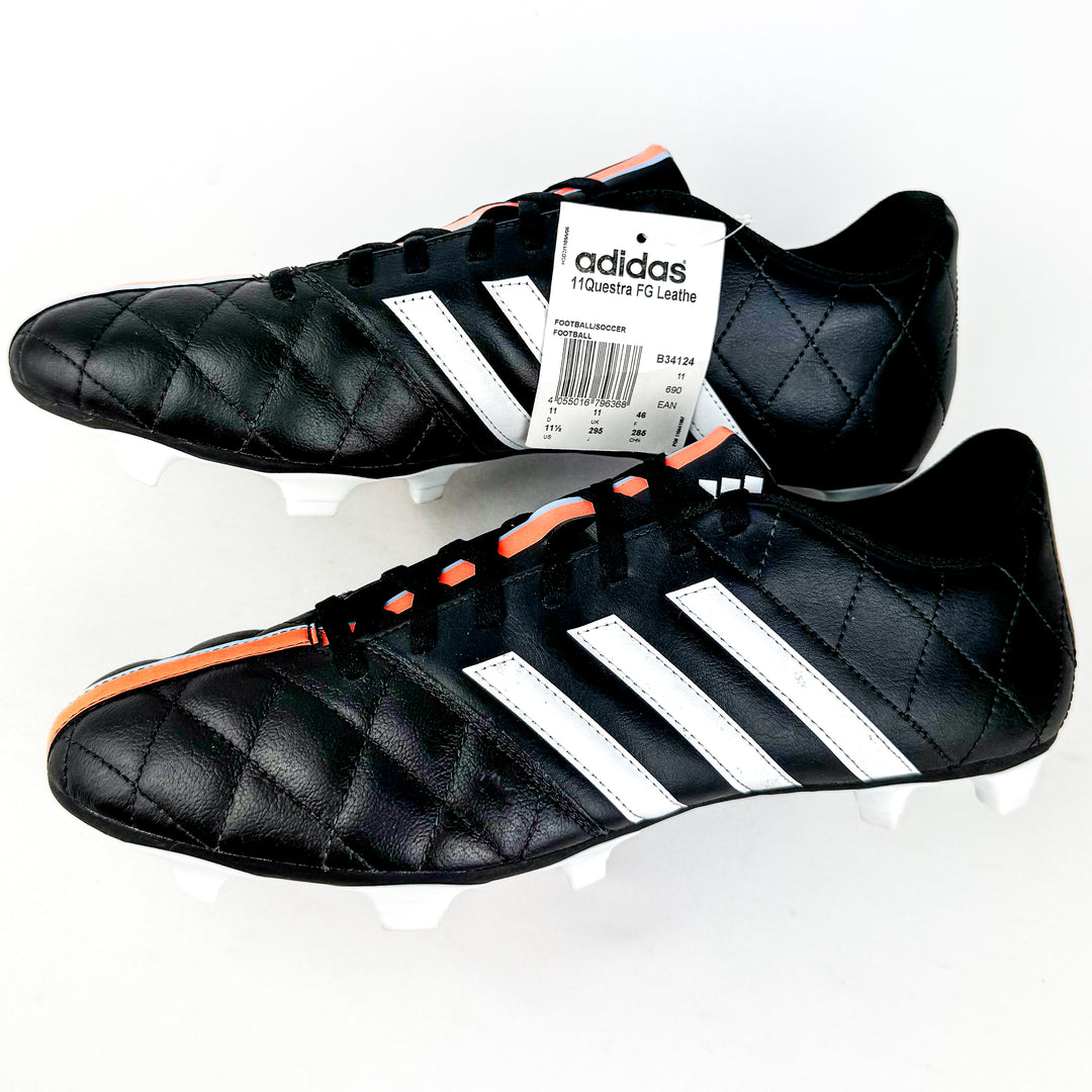 Adidas 11Questra 2014 Leather FG - Black/Flash Orange/White *Brand New*