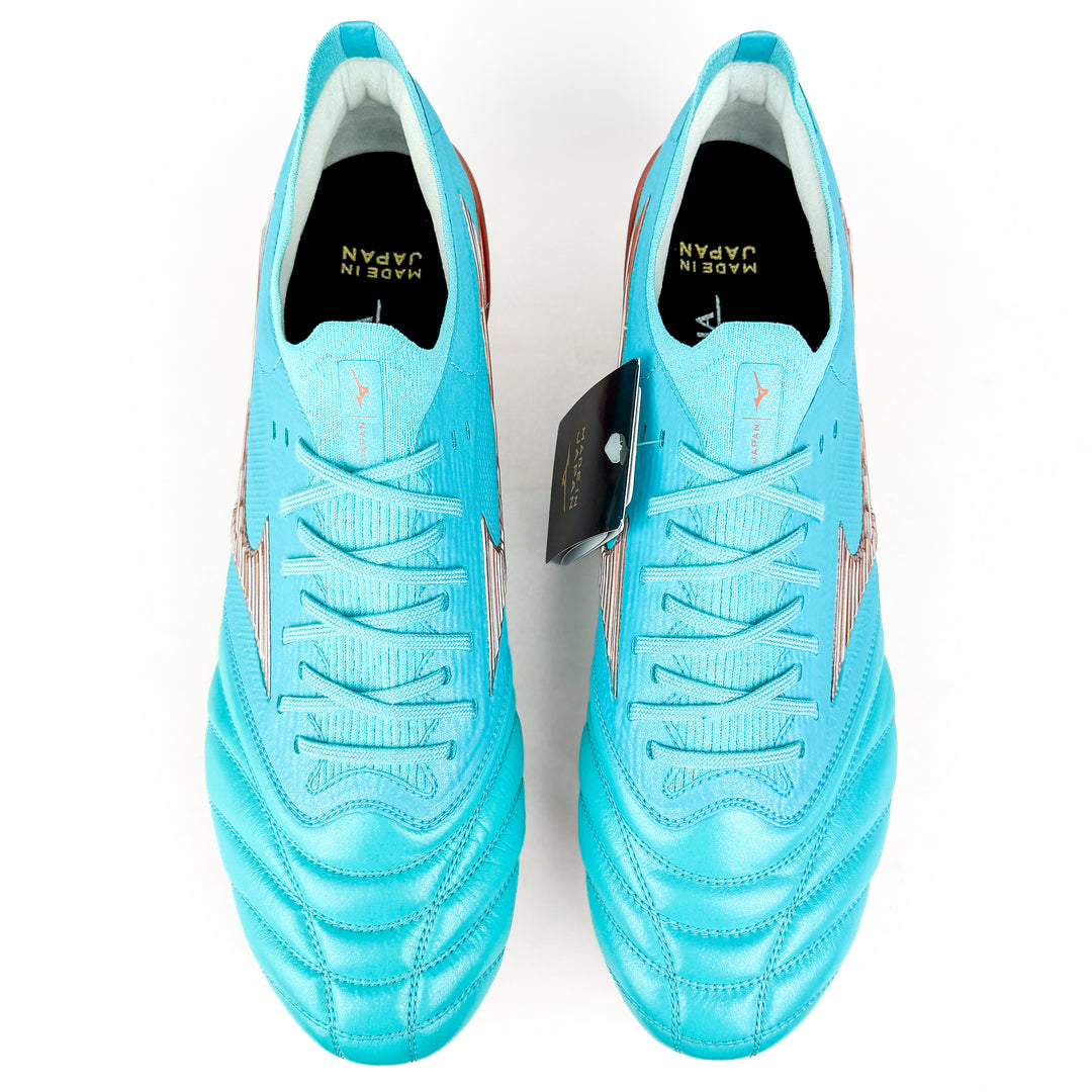 Mizuno Morelia Neo III Beta Elite SG - Made in Japan - Azure Blue/White/Copper *In Box*