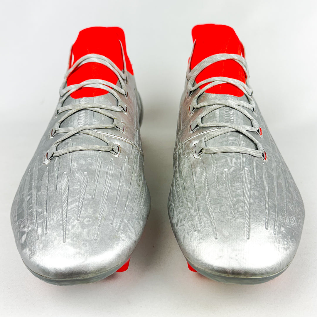 Adidas X 16.1 FG - Silver Metallic/Core Black/Solar Red *Wore Once*