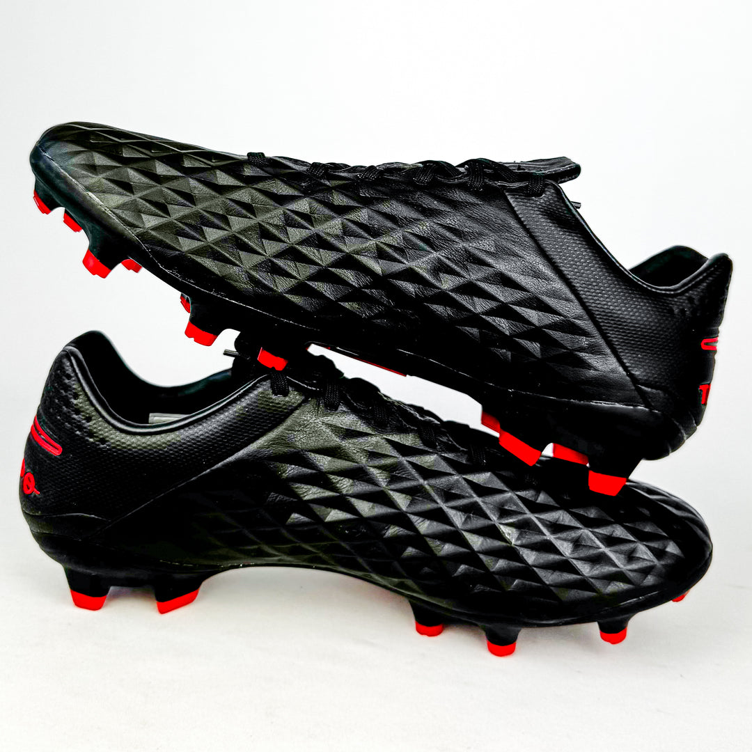 Nike Tiempo Legend VIII Pro FG - Black/Dark Smoke Grey/Chile Red *In Box*