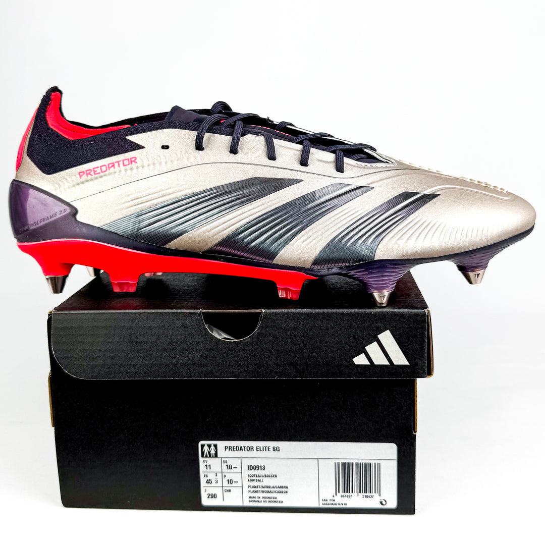 Adidas Predator Elite SG - Platinum Metallic/Aurora Black/Carbon *Brand New*
