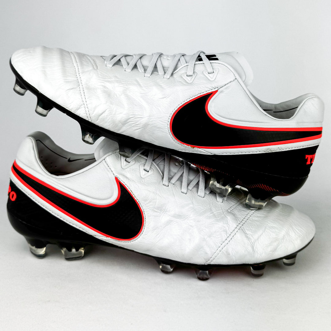 Nike Tiempo Legend VI FG - Pure Platinum/Hyper Orange/Black *Brand New*