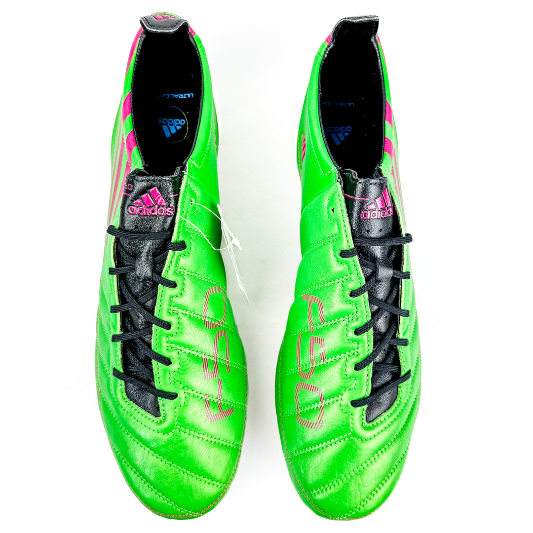 Adidas F50 Adizero Leather TRX FG 2010 - Intense Green/Pink/Black *Brand New*