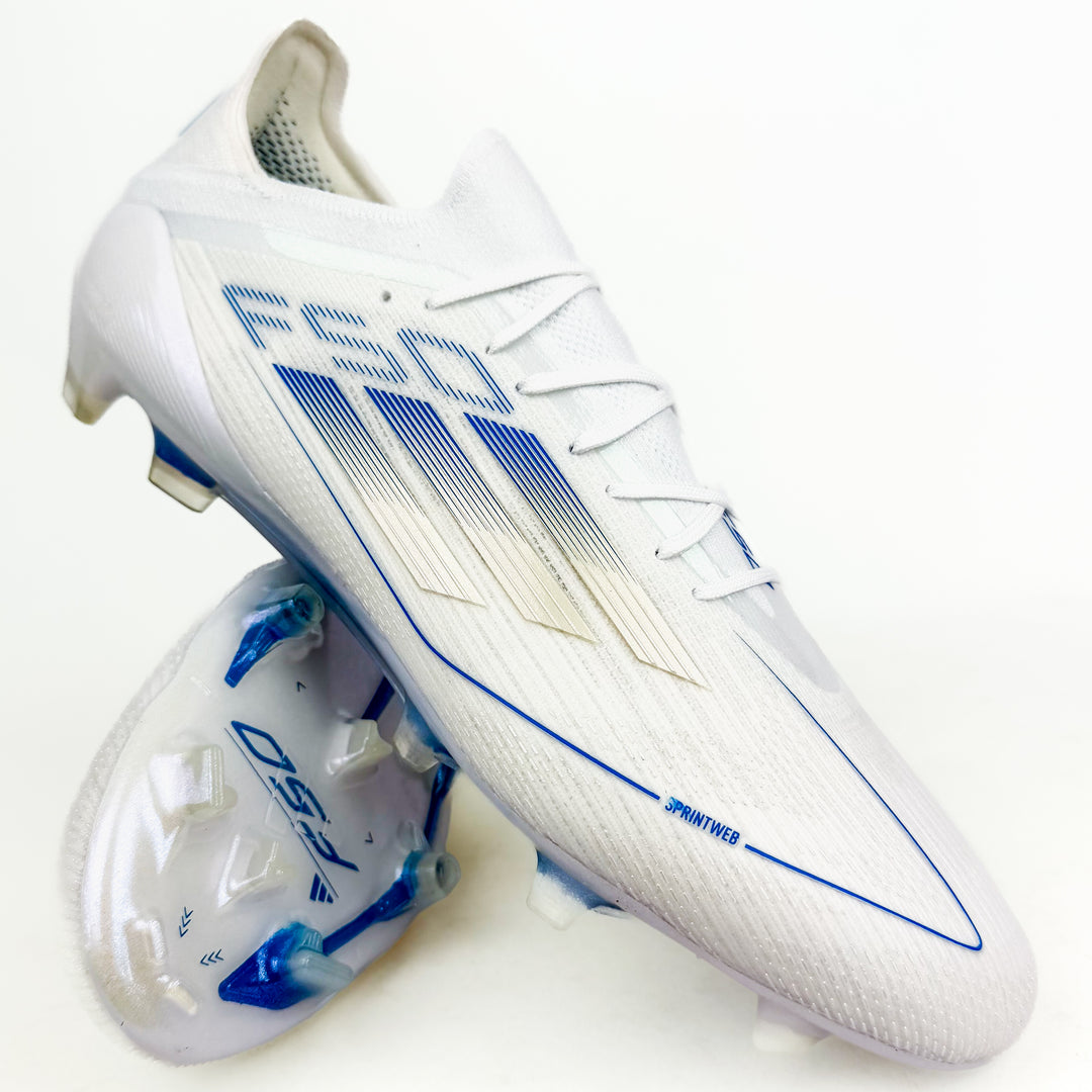 Adidas F50 Elite FG - White/Silver Metallic/Bright Royal *Rodrygo Custom*
