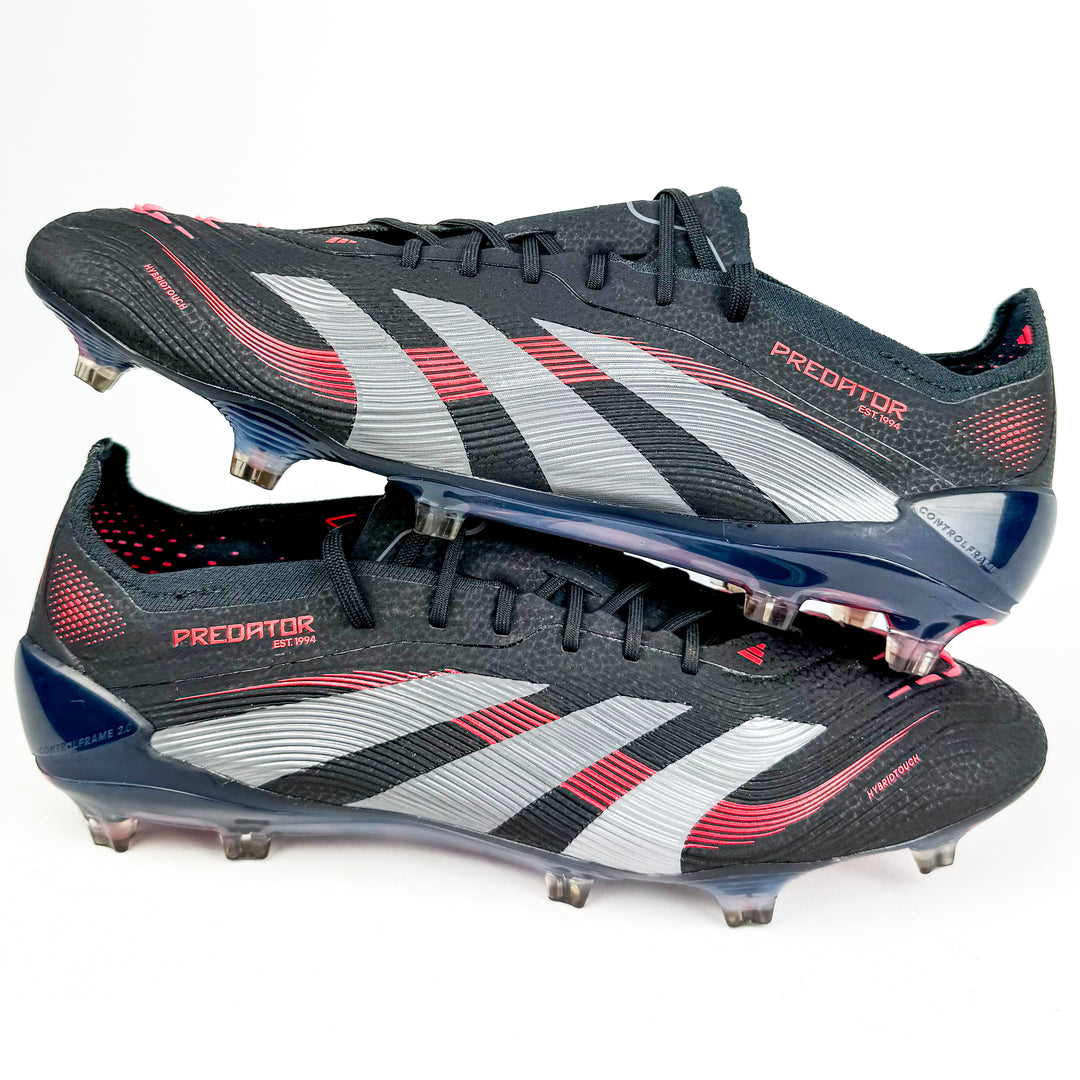 Adidas Predator Elite FG - Core Black/Grey Four/Lucid Red *Wore Once*