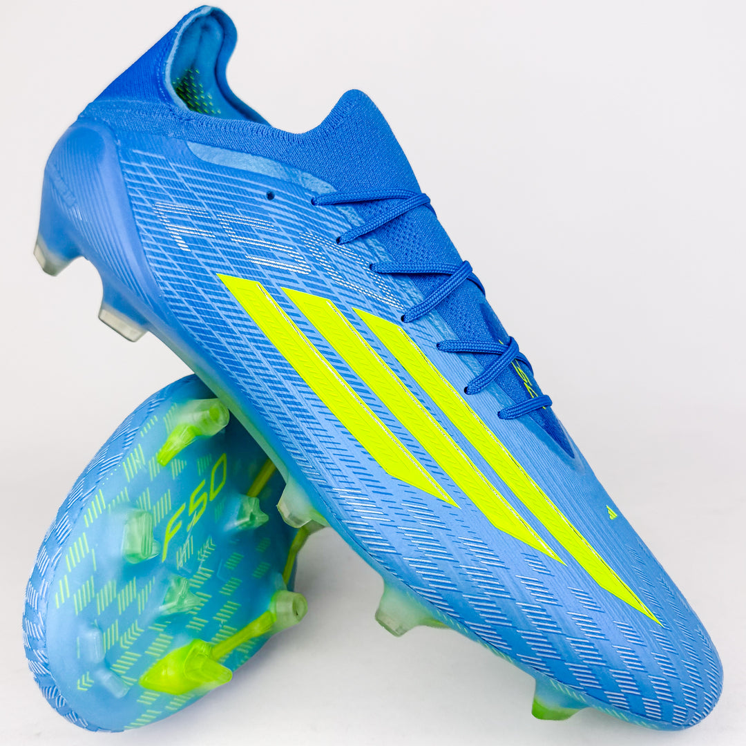 Adidas F50 Elite FG - Lucid Ray Blue/Team Solar Yellow/Lucid Aquamarine *Laced Mod*