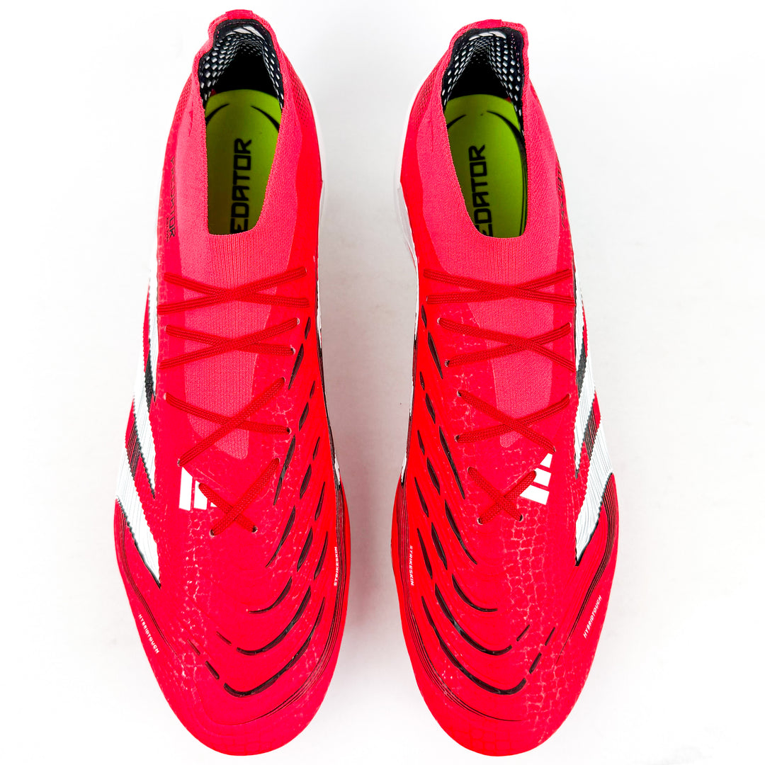 Adidas Predator Elite SG - Lucid Red/White/Core Black *Laced Mod*