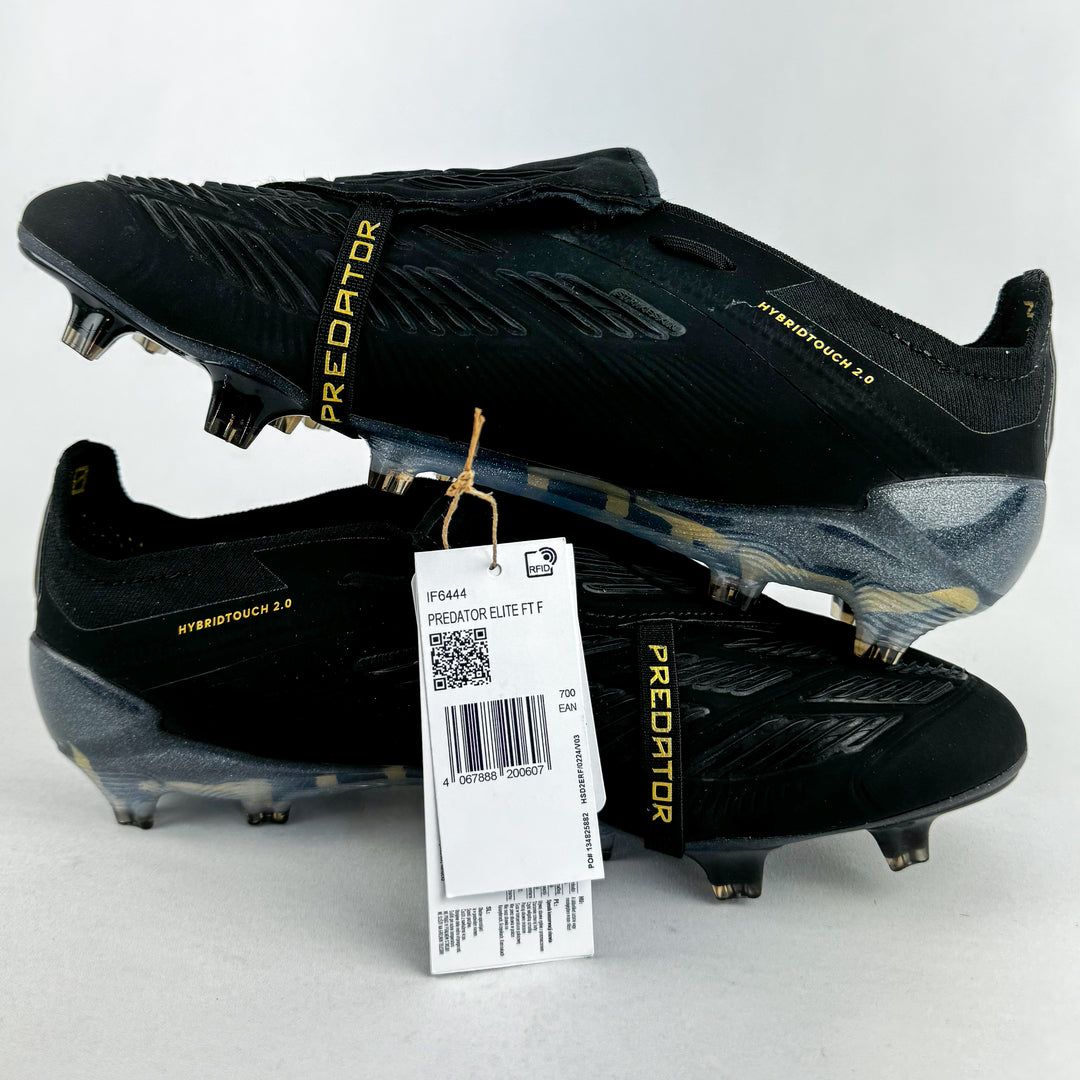 Adidas Predator Elite Tongue FT FG - Core Black/Gold Metallic/Carbon *In Box*