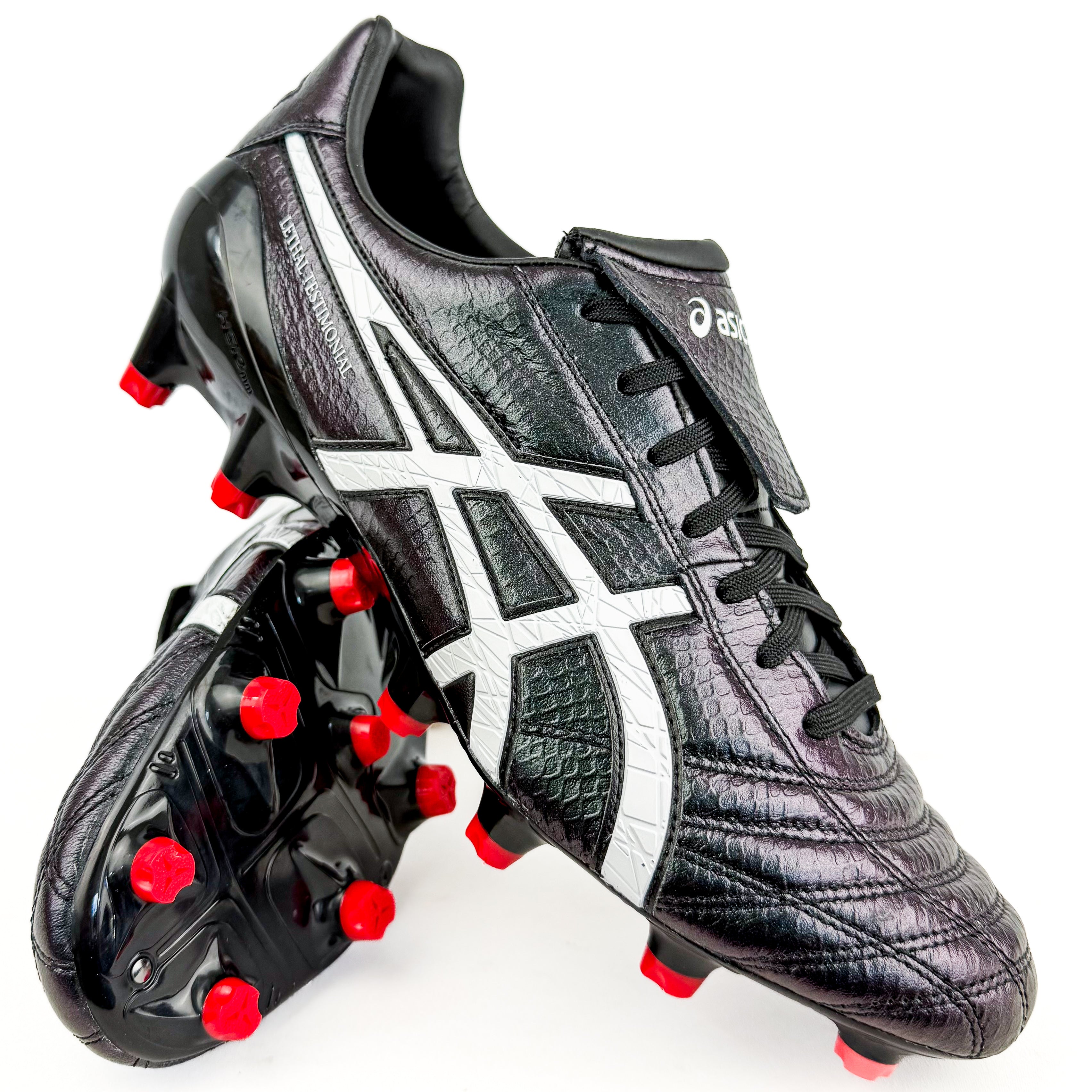 ASICS Lethal Testimonial 4 IT FG - Black/White/Red *Brand New