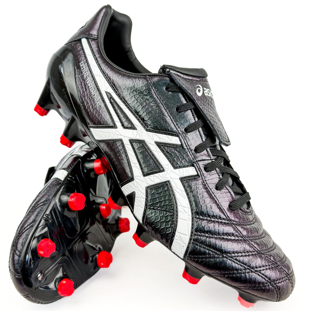 ASICS Lethal Testimonial 4 IT FG - Black/White/Red *Brand New*