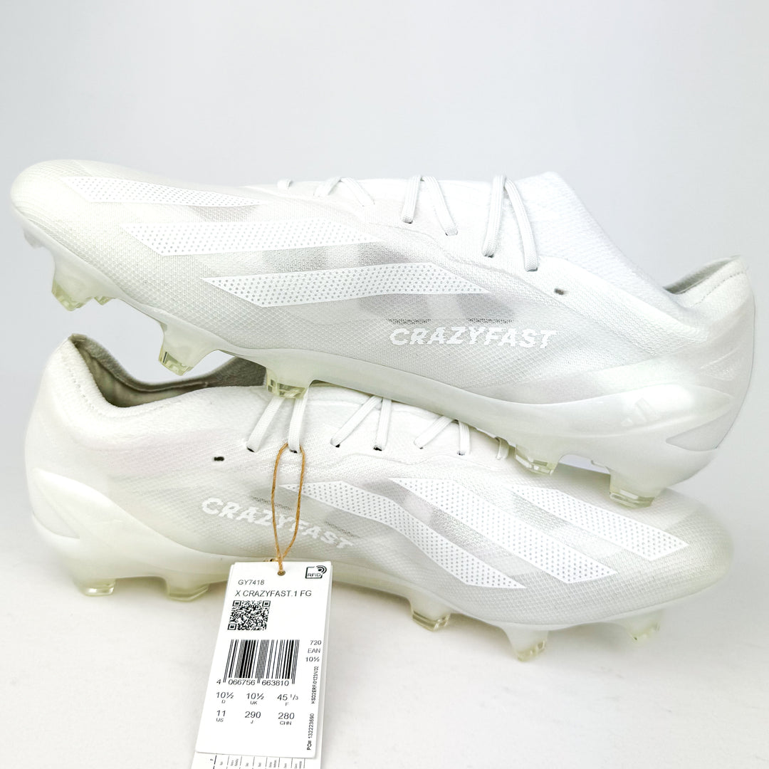 Adidas X Crazyfast .1 FG - White/White *Brand New*