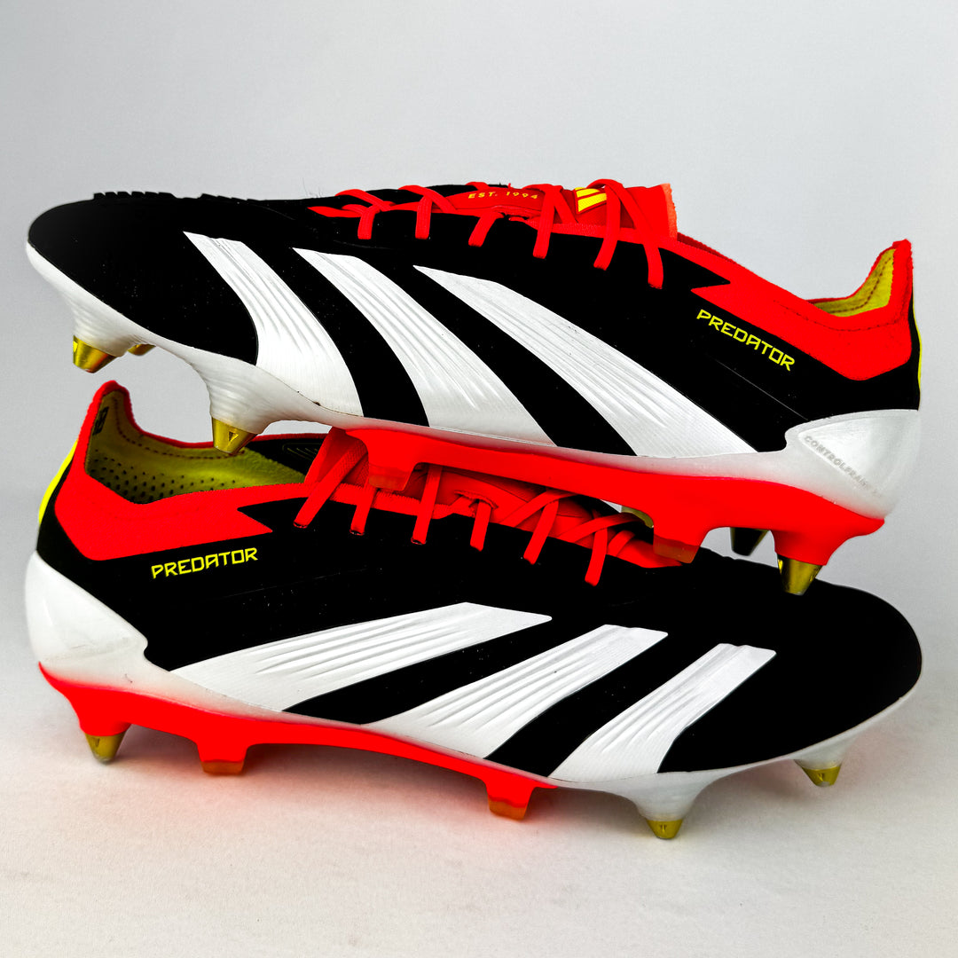 Adidas Predator Elite SG - Core Black/Solar Red/Solar Yellow *Pre-Owned*