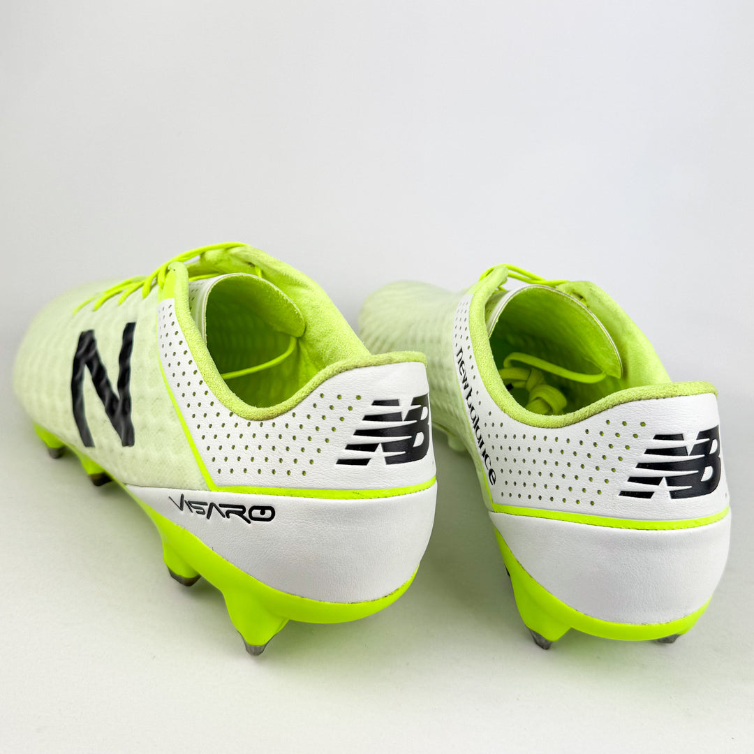 New Balance Visaro Pro SG - White/Toxic Green/Black *Wore Once*