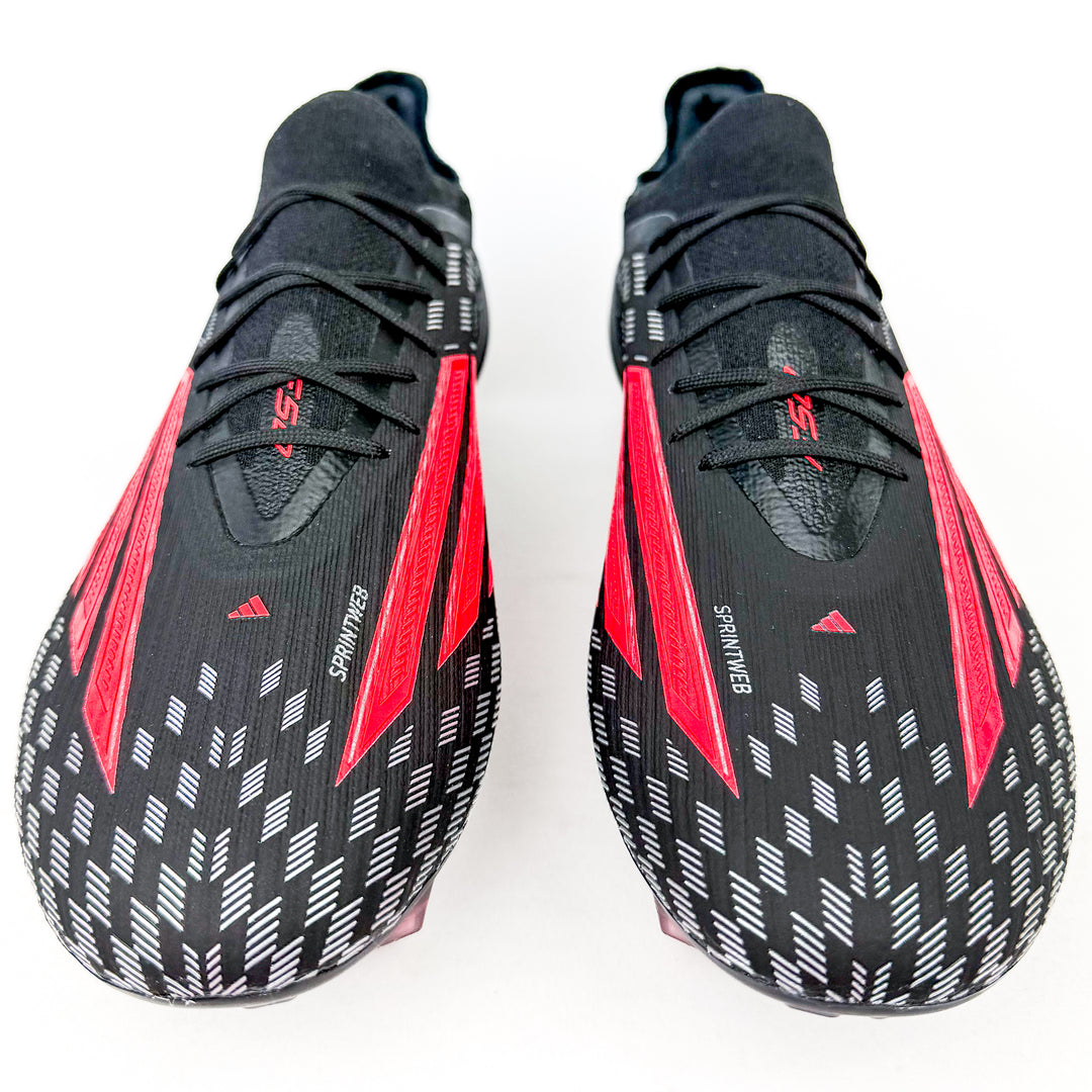 Adidas F50 Elite FG - Core Black/Lucid Red/Silver Metallic *Laced Mod*