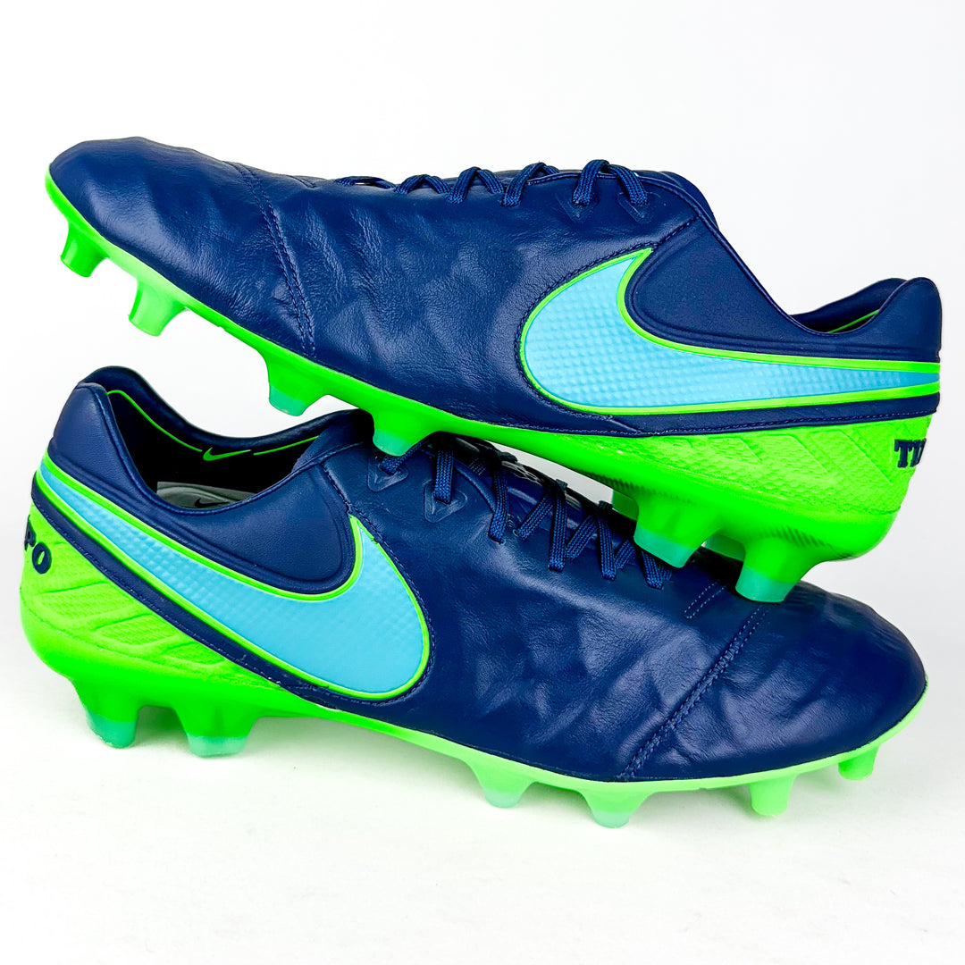 Nike Tiempo Legend VI Elite FG - Coastal Blue/Polarized Blue/Rage Green *Brand New*