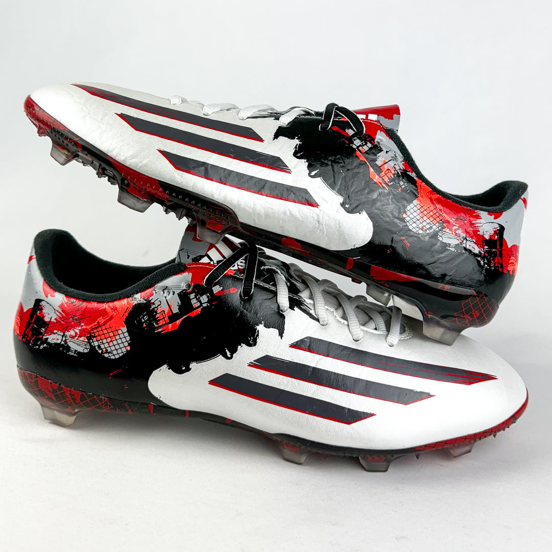 Adidas F50 Adizero Messi 10.2 FG - Pibe de Barr10 - White/Scarlet Red/Granite *In Box*