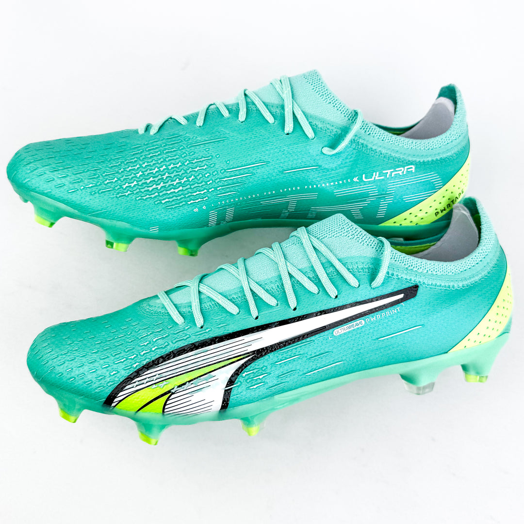 Puma Ultra Ultimate FG - Peppermint/Fast Yellow/White *Brand New*