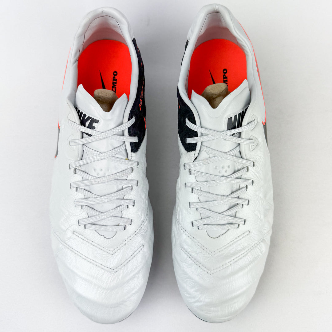 Nike Tiempo Legend VI FG - Pure Platinum/Hyper Orange/Black *Brand New*
