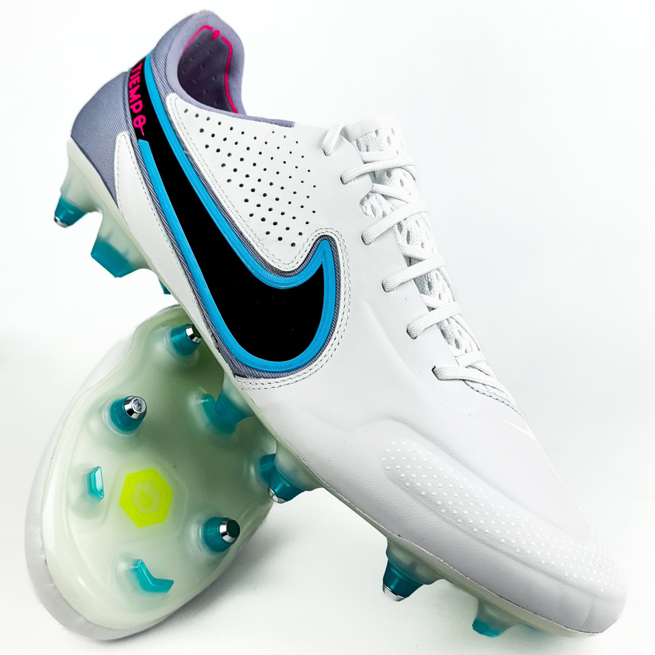 Nike Tiempo Legend 9 Elite AC SG-Pro - White/Baltic Blue/Pink