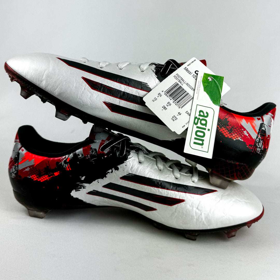 Adidas F50 Adizero Messi 10.2 FG - Pibe de Barr10 - White/Scarlet Red/Granite *In Box*