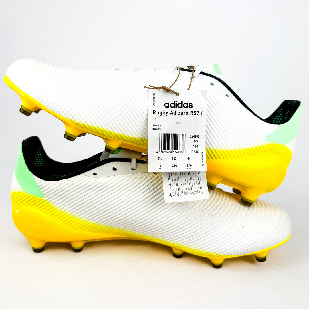 Adidas Adizero RS7 FG - White/Black/Beam Yellow/Beam Green *Brand New*
