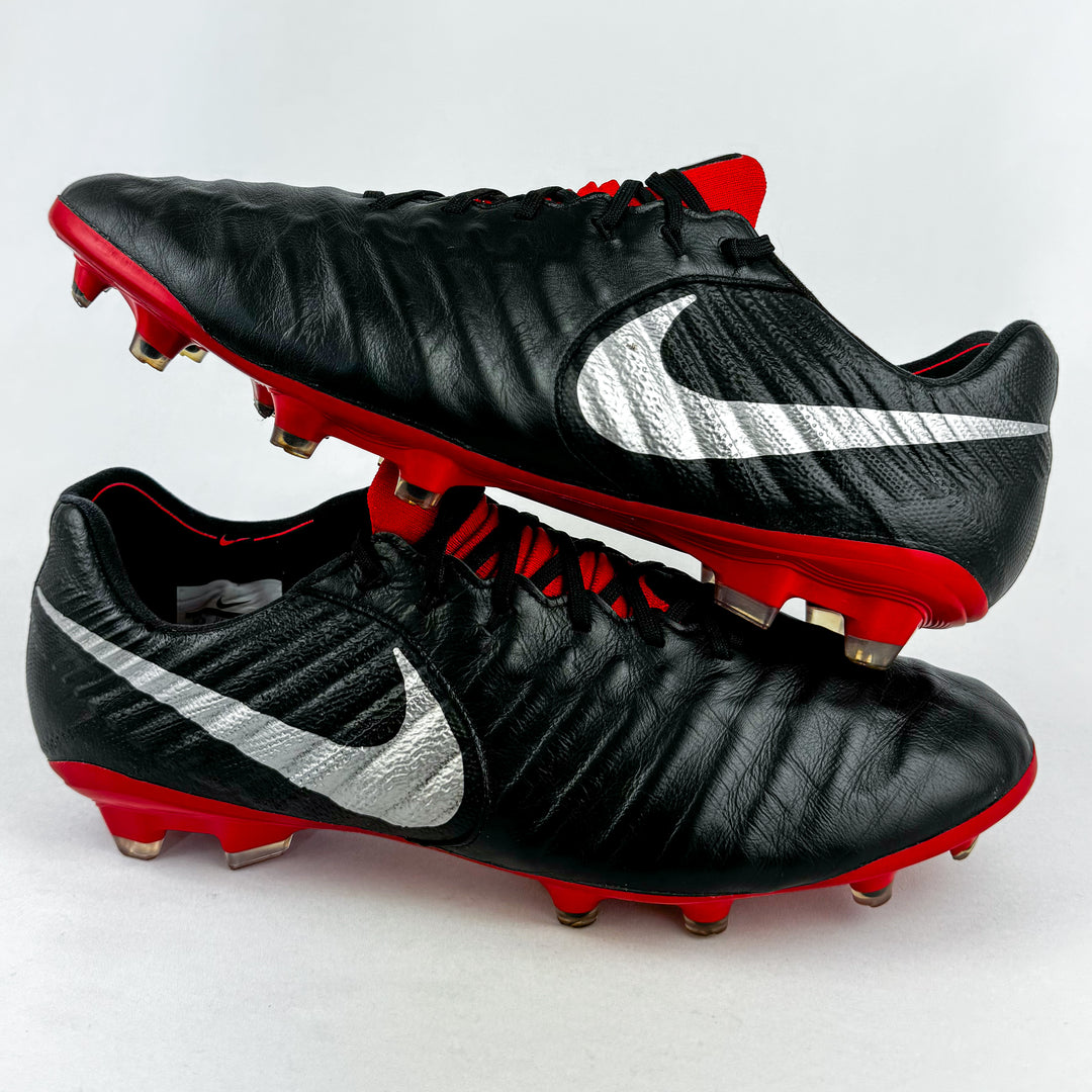 Nike Tiempo Legend VII Elite FG - Black/Silver Metallic/Red *Pre-Owned*