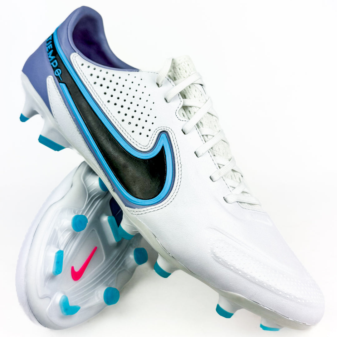 Nike Tiempo Legend 9 Pro FG - White/Baltic Blue/Pink Blast/Black *Brand New*