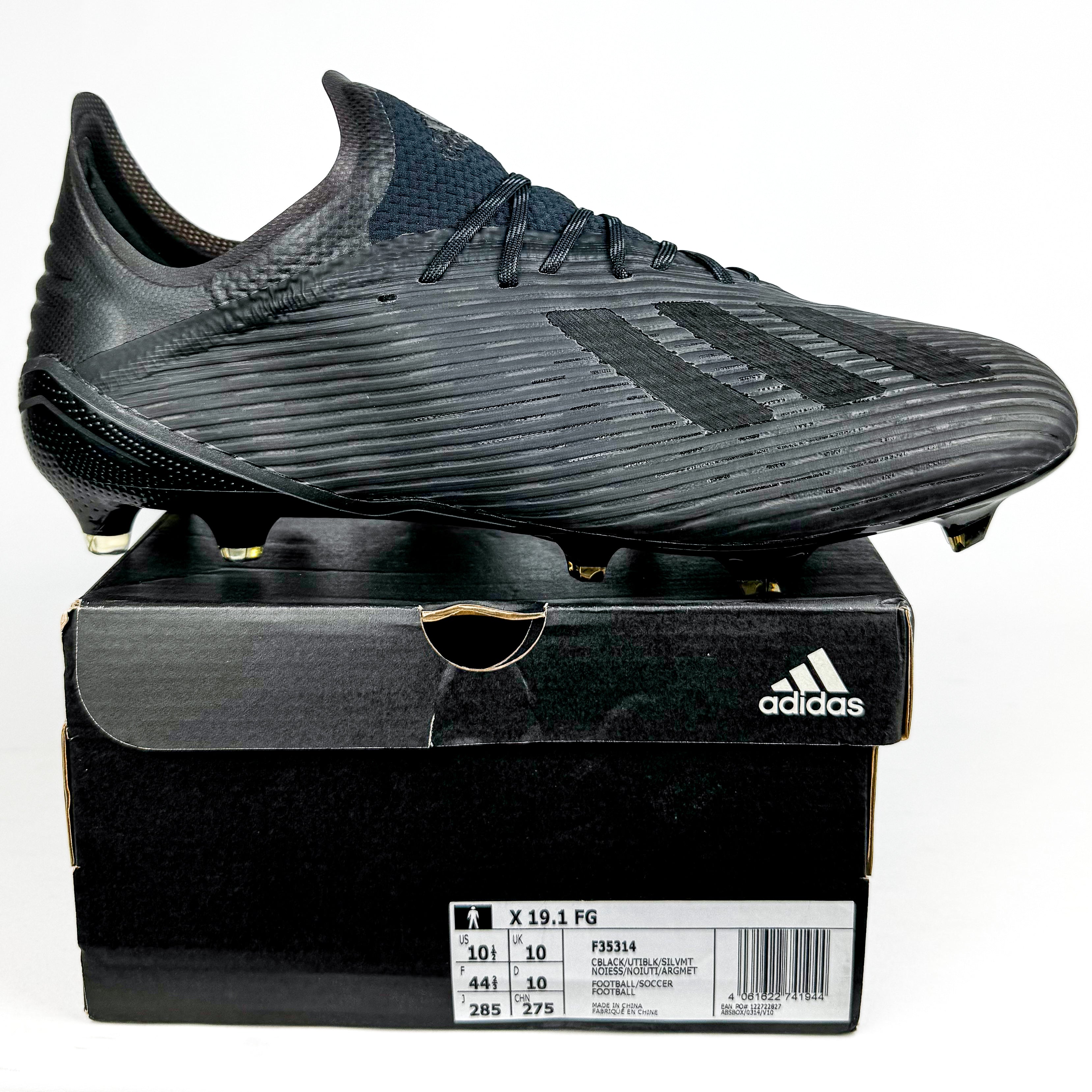 Adidas X 19.1 FG - Core Black/Utility Black/Silver Metallic *In