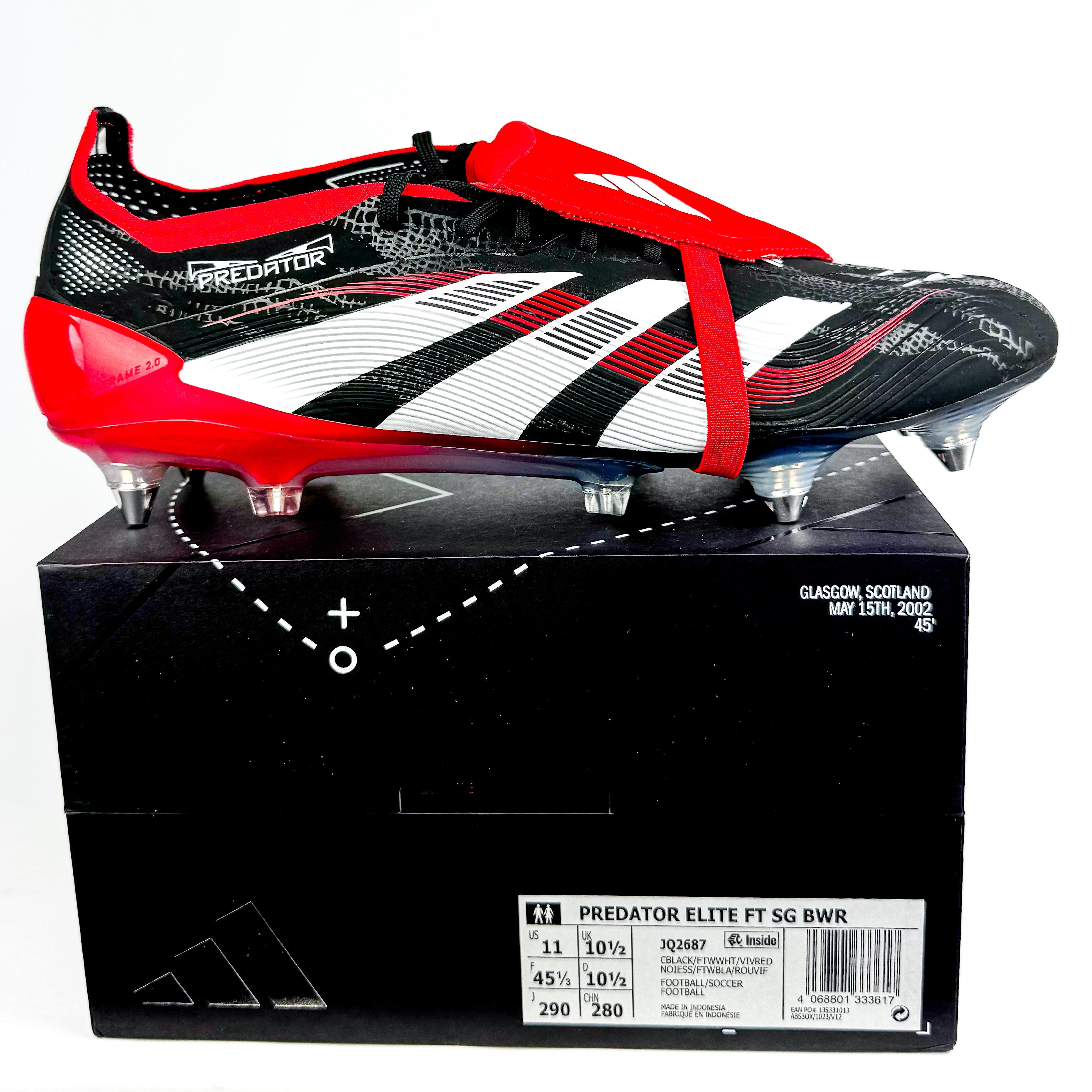 Adidas Predator Elite Tongue x Moments SG - Core Black/White/Vivid