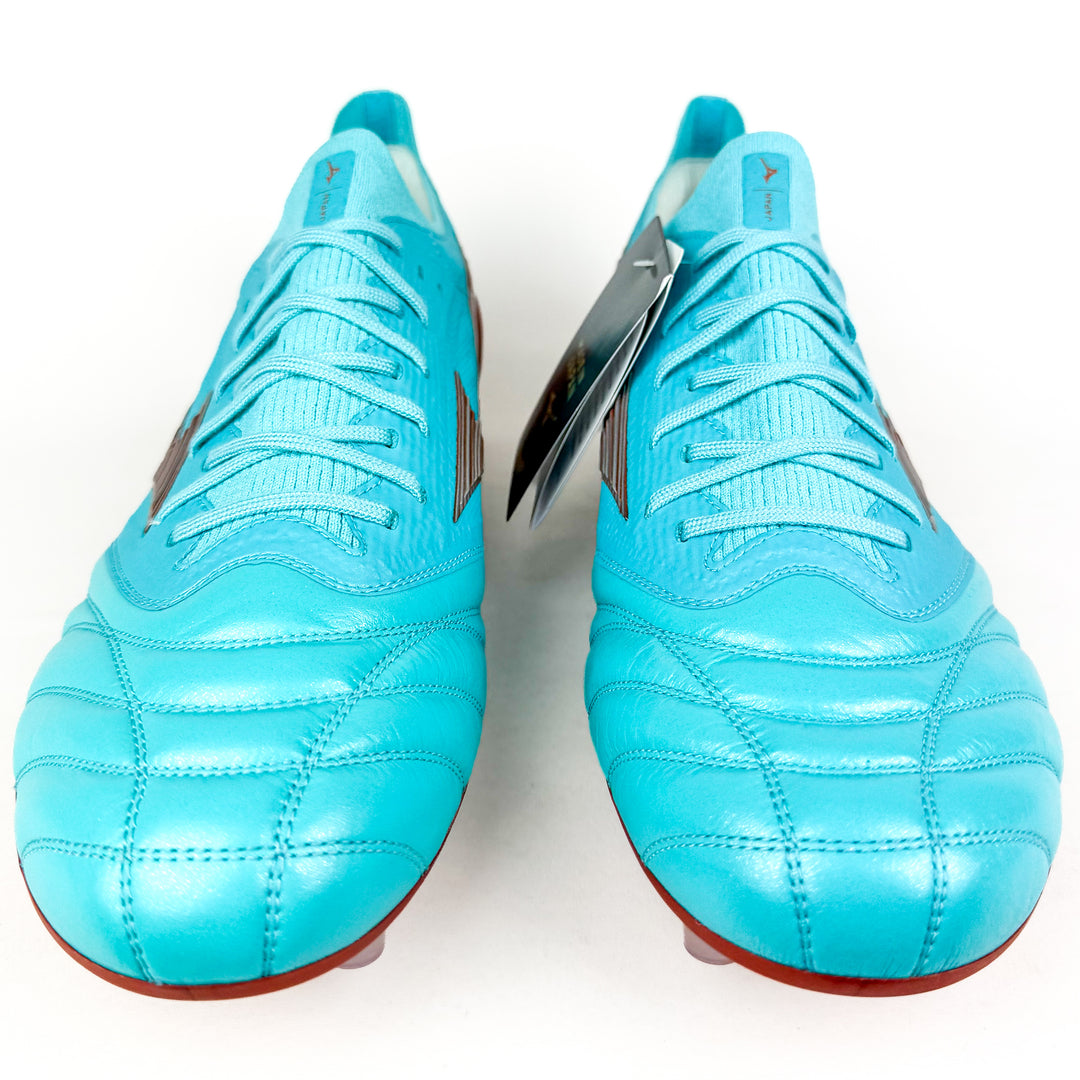 Mizuno Morelia Neo III Beta Elite FG - Made in Japan - Azure Blue/White/Copper *In Box*