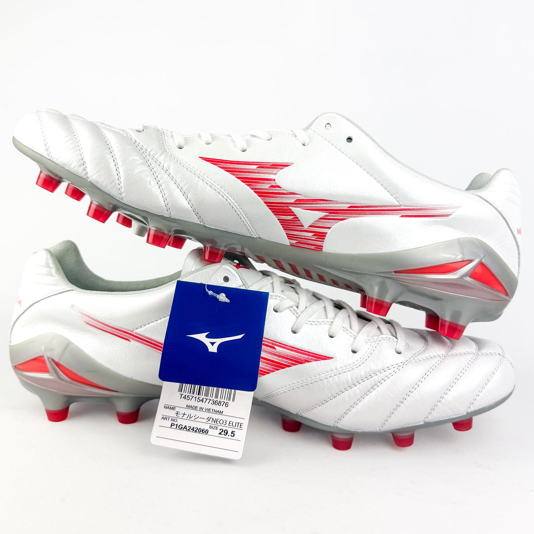 Mizuno Monarcida Neo III Elite FG - Super White Pearl/Red *In Box*
