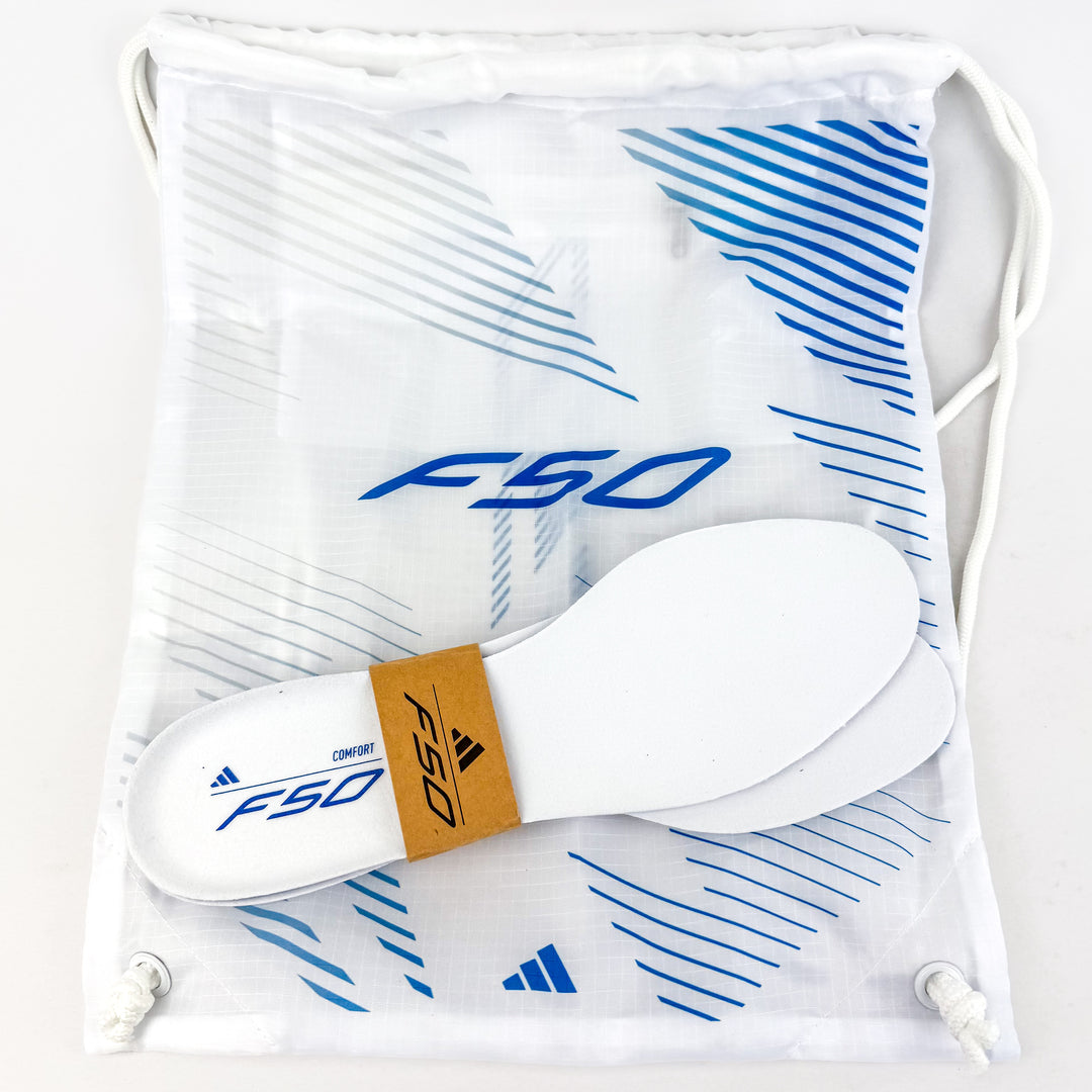 Adidas F50 Elite FG - White/Silver Metallic/Bright Royal *In Box*