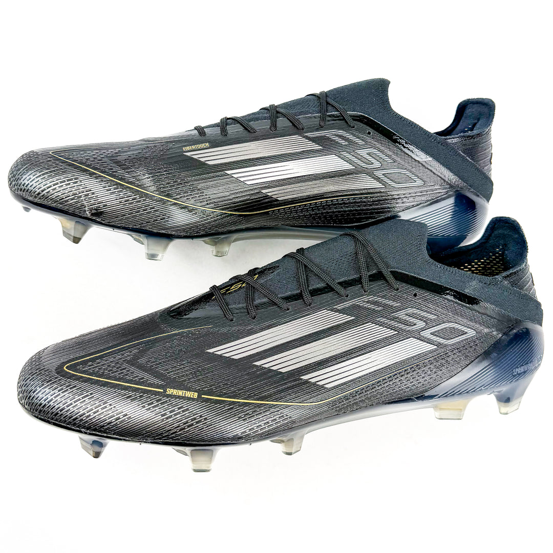 Adidas F50 Elite FG - Black/Iron Metallic/Gold Metallic *Laced Mod*