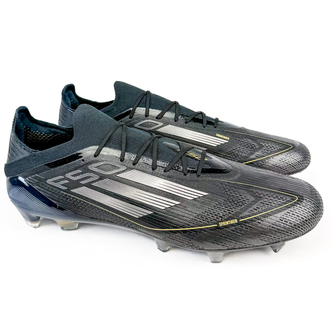 Adidas F50 Elite FG - Black/Iron Metallic/Gold Metallic *Laced Mod*