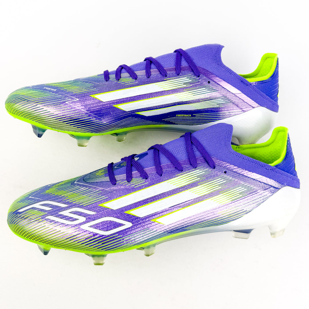 Adidas F50 Elite FG - Purple Rush/White/Lucid Lemon *Laced Mod*