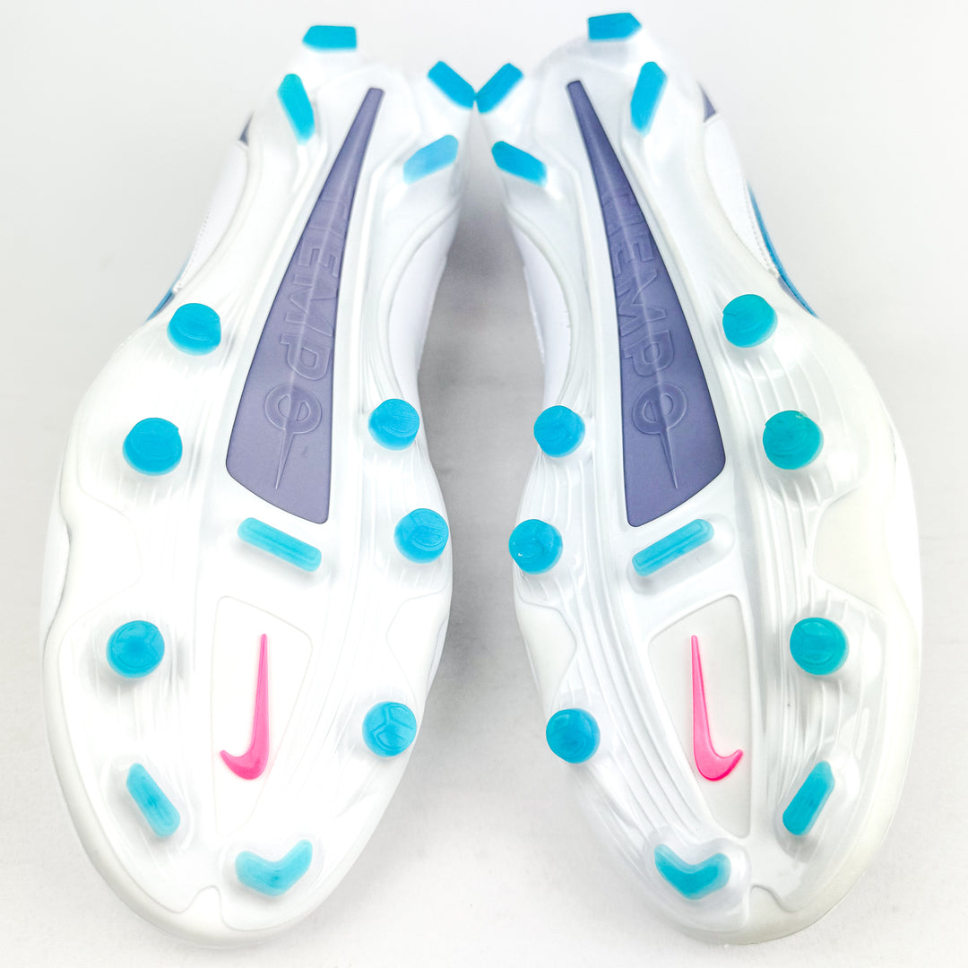 Nike Tiempo Legend 9 Pro FG - White/Baltic Blue/Pink Blast/Black *Brand New*