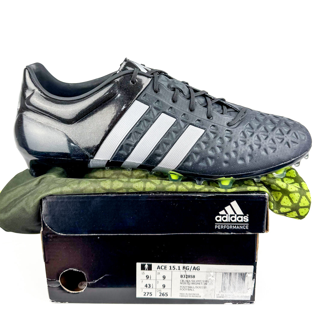 Adidas Ace 15.1 FG - Black/Silver Metallic/Solar Yellow *In Box*