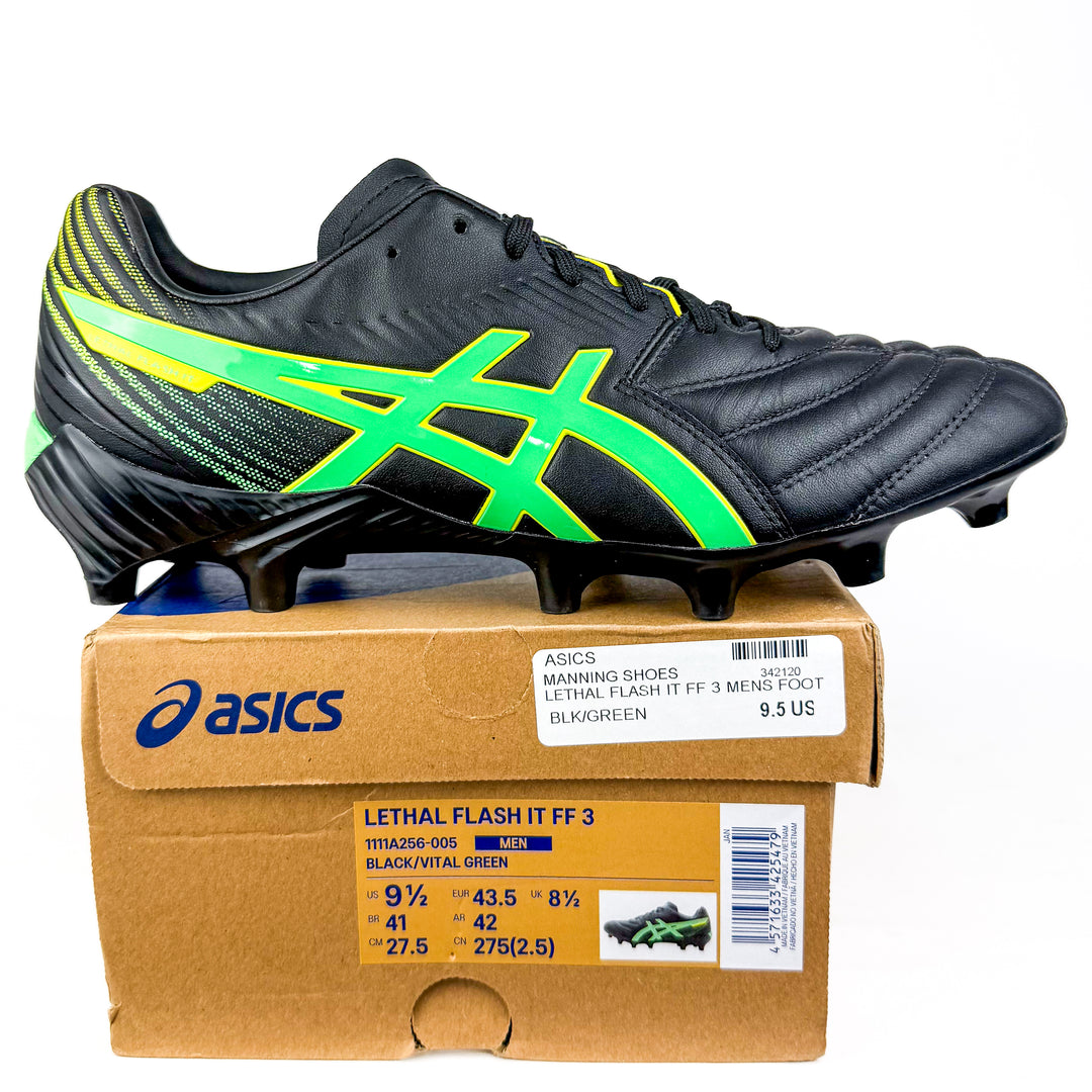 ASICS Lethal Flash IT FF 3 FG - Black/Vital Green *Brand New*