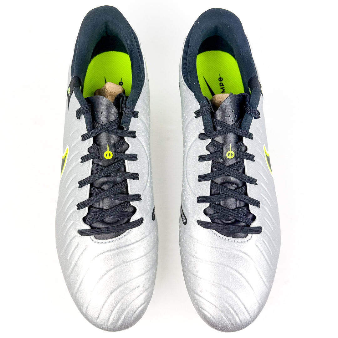 Nike Tiempo Legend 10 Academy FG - Metallic Silver/Black/Volt *In Box*