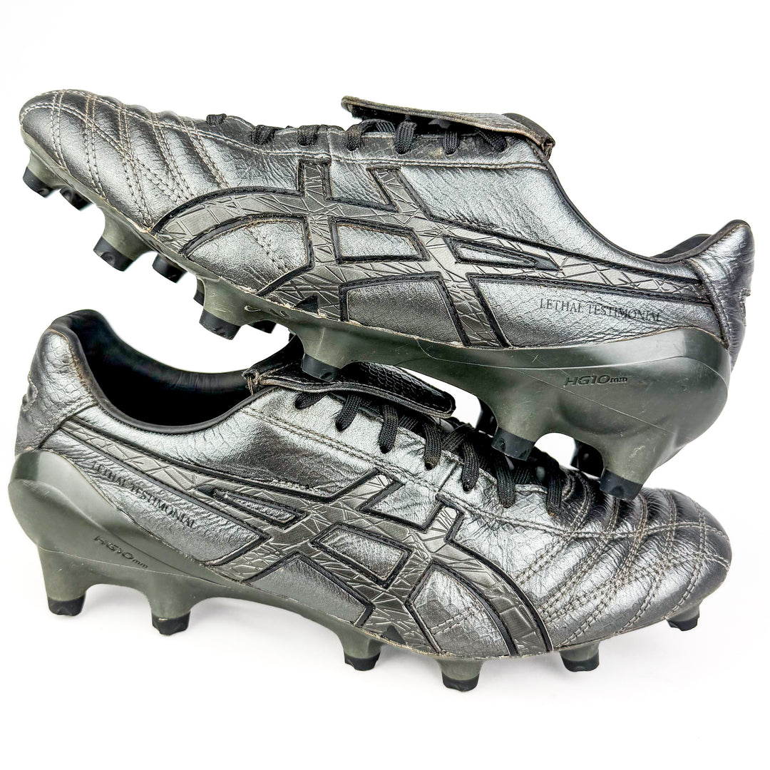 ASICS Lethal Testimonial 4 IT FG - Gunmetal Grey/Black *Pre-Owned*